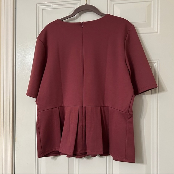 Simply Vera Vera Wang Mauve Peplum Top in XXL, NWT - Picture 4 of 9